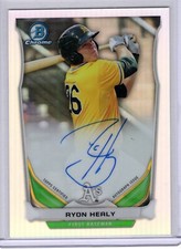 2014 Bowman Chrome Ryon Healy Autograph Refractor Rookie RC #433/500