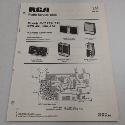 月刊Popteen438～468(×462.467)2017.4～2019.10 RCA Radio Service Data Model RVC 728 735 RZS 461 468 474 File 1971