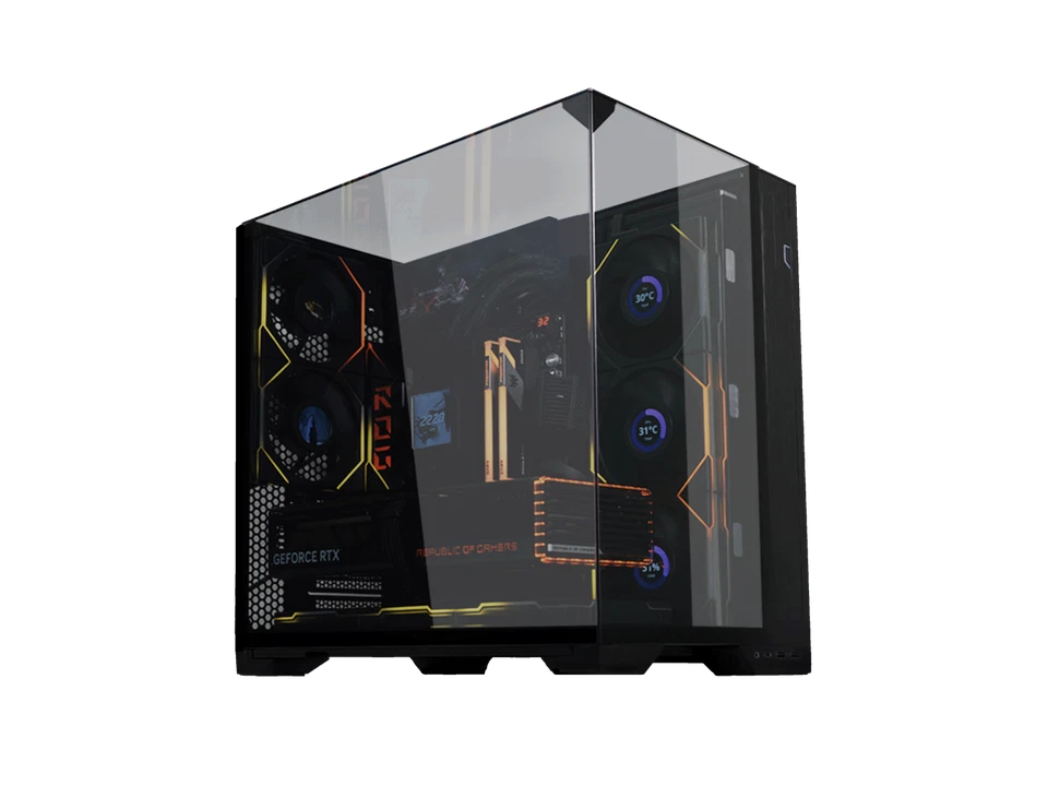 LIAN LI O11 vision compact black  color Aluminum / Steel / Tempered Glass ATX Mi - Image 2 of 4