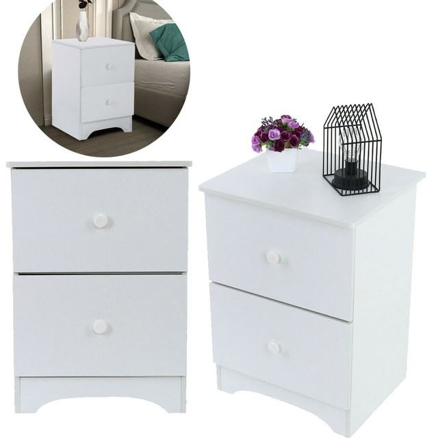 Set Of 2 Multipurpose End Tables Bedroom Nightstand Sofa Side Table Dark Cherry For Sale Online Ebay