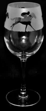 RACE HORSE Frieze Boxed 35cl Crystal Wine Glass