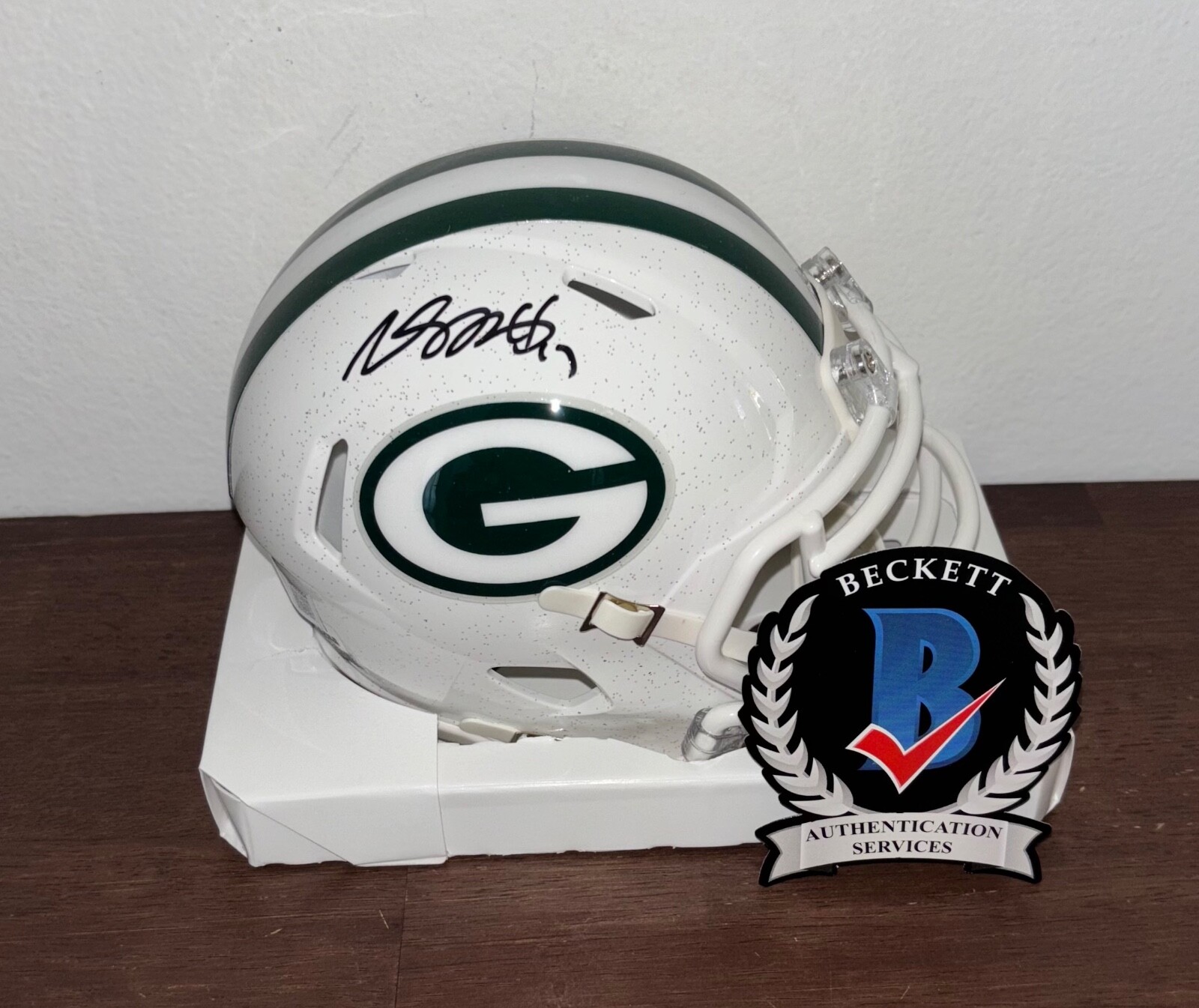 Davante Adams Signed Green Bay Packers 2024 STS Salute Mini Helmet