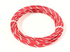 AUTOMOTIVE WIRE 12 GAUGE GA HIGH TEMP GXL COPPER WIRE RED WHITE STRIPE 25' U.S.A