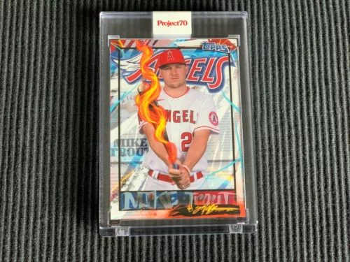 2021 TOPPS PROJECT 70 #582 MIKE TROUT / KING SALADEEN *ENCASED ART*  ANGELS