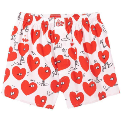 Lousy Livin Boxershorts Valentines White Herzen Boxer Short Unterhose Schlüpfer