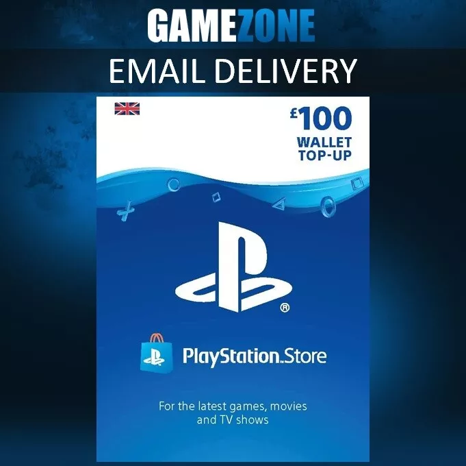 100 UK PlayStation PSN Card GBP Wallet Top Up, Pounds PSN Store, PS4 PS5