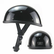 DOT Approved German Style Shorty Helmet Adult Motorcycle Half Helmet Open Face
