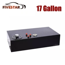 17 Gallon Aluminum Street Rod Fuel Cell Gas Tank with Cap & Level Sender 64L