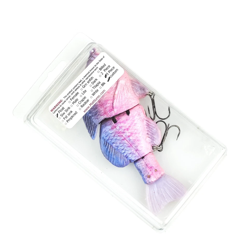 Señuelo de cebo hecho a mano articulado flotante Hardgill MATTLURES 5,75" - color personalizado Foto 3 de 4