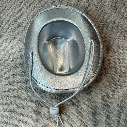 NUOVO Cappello Cane Cowboy Regolabile Argento Illumina Cucciolo Halloween Costume Cowgirl - Foto 7 di 9