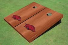 University Of Arkansas Solid Rosewood Cornhole Boards