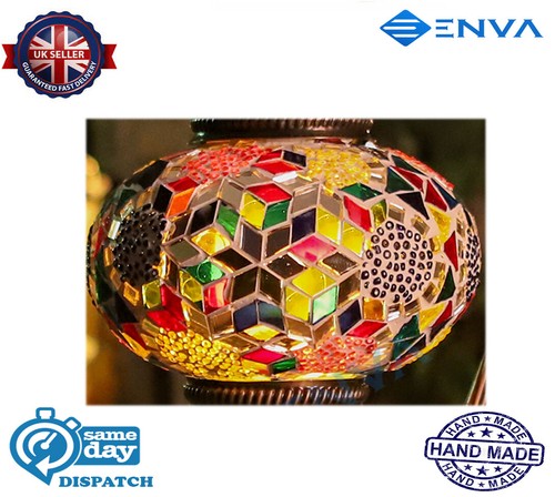 Turkish Moroccan Mosaic Glass Replacement for Table Floor Hanging Ceiling Lamp - Picture 59 of 79