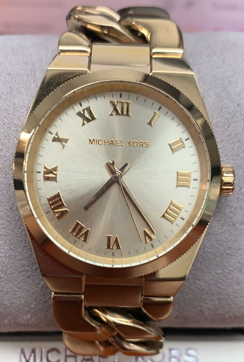 Michael Kors MK3393 Channing Champagne Dial Gold Tone Stainless