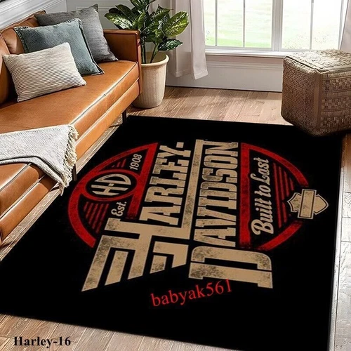 2026 Retro Motorrad Harley SKUll Racing Teppich Fußmatte Wohnzimmer Schlafzimmer - Bild 20 von 35