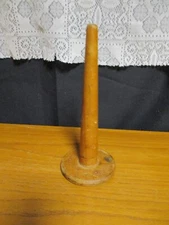Vintage Wood Pedestal Spool Bobbin 9" Farmhouse Rustic Primitive Decor Crafts