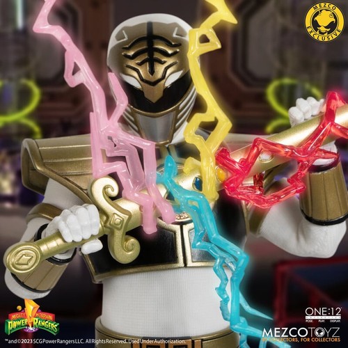 Mezco Toyz Power Rangers Exclusivo Blanco Ranger Mezco 1/12 MDX MMPR NUEVO Sellado - Imagen 14 de 20