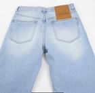$520 Jacquemus The Straight De-Nîmes Mid Rise Denim Jeans Light Blue/Tabac Sz 30 — photo 7