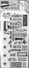 Tim Holtz Stampers Anonymous Stamp/Stencil Set - CORRESPONDENCE Set THMM141