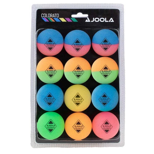 12 x JOOLA Tischtennisball Colorato bunte Pingpong Bälle Tischtennis Freizeit