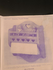 FULL SIZE Woodworking Plans for Wood Wall Mounted Country Towel Holder