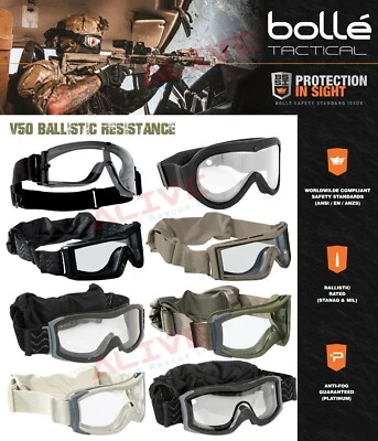 BOLLÉ Bolle Tactical Goggles Military Airsoft Paintball Shooting Safety Eye Protection