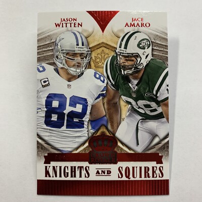 2014 Crown Royale Knights & Squires Jason Witten Jace Amaro Red #KS13