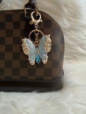 Butterfly Bag Charm Keychain Key Ring Car Charm Rhinestone Birthday Holiday Gift