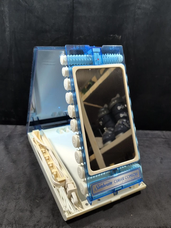 Consola rizadora de viaje SUNBEAM modelo tiene 20 rodillos, espejo, clips PARECE NUEVA Foto 3 de 4
