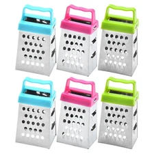 6 PCS Mini Cheese Grater Stainless Steel Small Box Graters for Vegetables