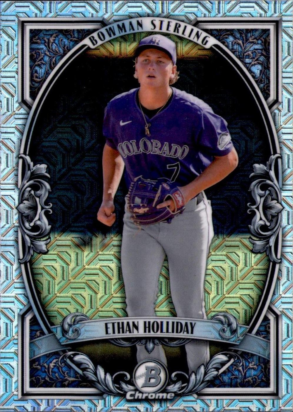 2026 Bowman #BST-11 Ethan Holliday Bowman Sterling Mojo Refractors