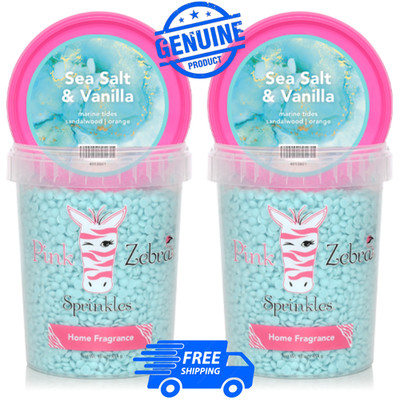 Pink Zebra X2 Sea Salt & Vanilla Carton Sprinkles 16oz  EXP:1/2027 NEW & SEALED