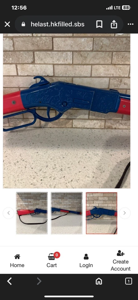 GONHER Disney Park toy, ￼WINCHESTER BLUE/RED CAP GUN RIFLE 8 Barrel Castalla Spa - Image 3 of 4