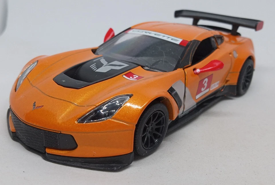Kinsmart Orange '16 Corvette C7.R Loose Diecast Friction 1:36 KT5397 - Image 2 of 4