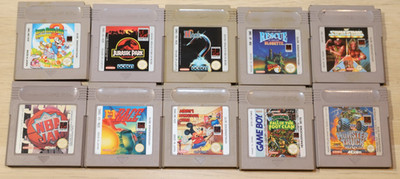 10x Nintendo Game Boy Games, Super Mario Land 2, Hook, Jurassic Park