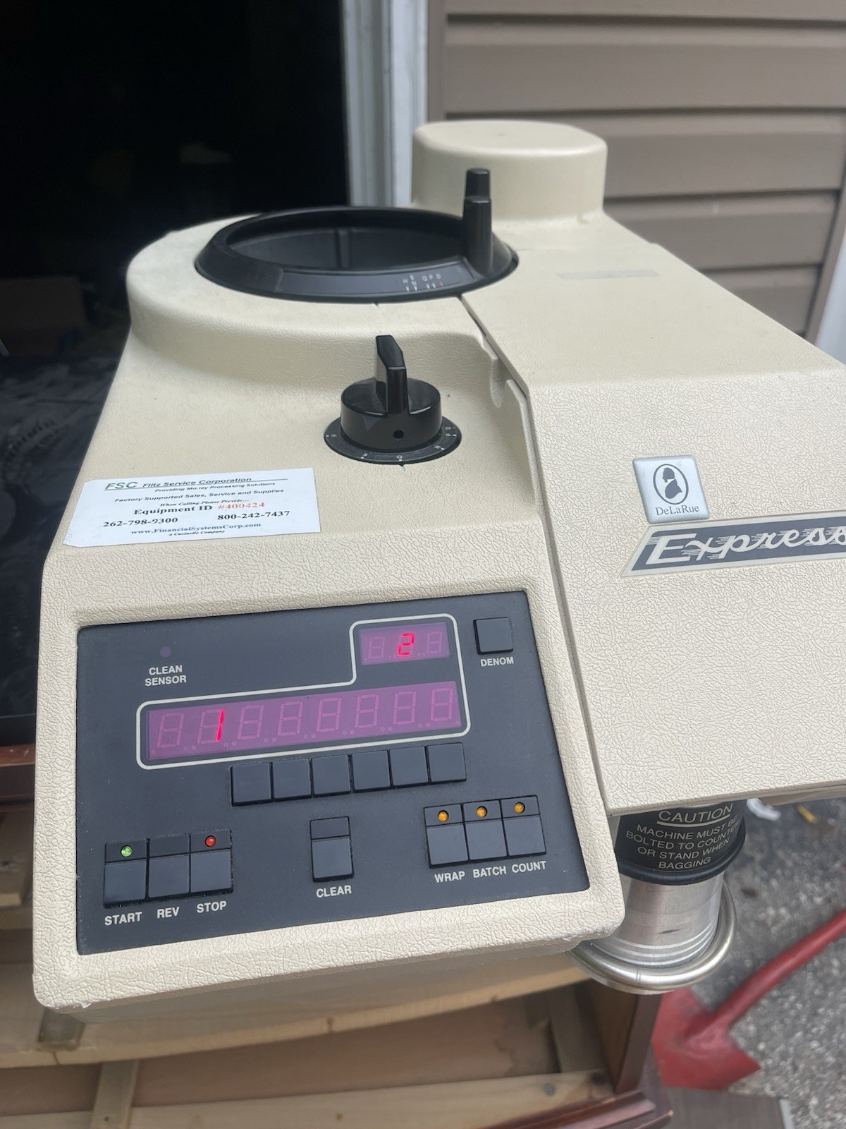 Working DeLaRue Brandt Express 7500 Tabletop Coin Counter