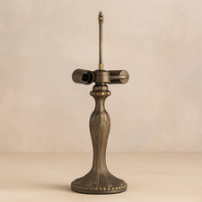 24" Vintage Lamp Base for 16" Tiffany Shades | Dual Bulb Holders | Alloy Metal