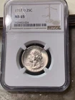 1937 D Washington Quarter NGC MS 65
