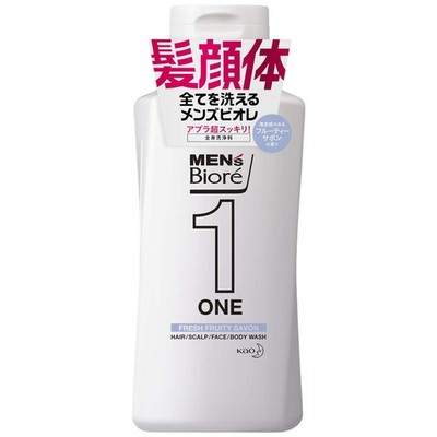 Men's Biore ONE All-in-one Body Wash, Fruity Soap Scent, 200ml