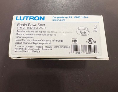NEW LUTRON LRF2-OCR2B-P-WH Wireless Ceiling Motion Sensor - RadioRa2 RadioRa3