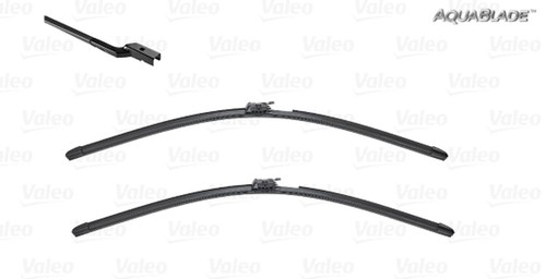 Valeo Silencio Aquablade VA308 - Kit 2 Spazzole Tergicristallo Riscaldate - 650mm E 480mm - Tecnologia Heated AquaBlade