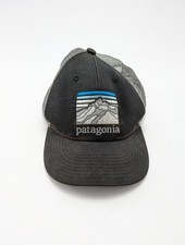 Youth Patagonia Black Gray Mesh Back Trucker Gorpcore Outdoor Snapback Hat