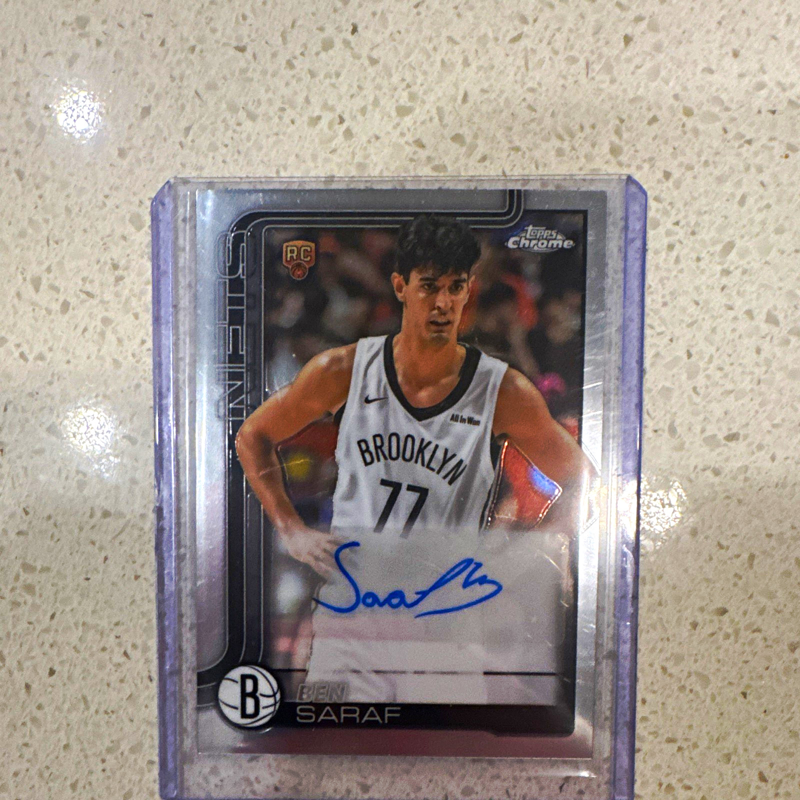 Topps 2025-26 Topps Chrome Rookie Autographs Ben Saraf RC Auto TCAR-BS Nets