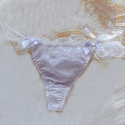 Lolita Sweet Womens Panties Thongs Underwear Japanese Cute Bow Princess Panties