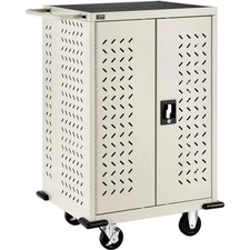 Mobile Storage  Charging Cart 36 Tablet Device Capacity Putty