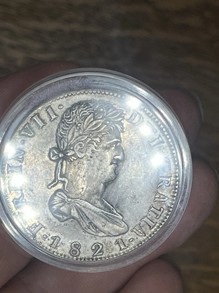 1821 Zs Mexico 8 Reales Key Date Zacatecas R G War Independence Coin Royalist - Image 3 of 4