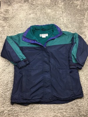 Columbia Winter Coat Womens Size 2XL Blue Vintage Full Zip Snow