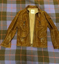 Peuterey Leather Jacket for Men Size Medium Used Worn May Be Ten Times Very Rare