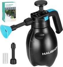 HAUSHOF 2L/0.5Gallon Hand Pump Sprayer Pressure Garden Spray Bottle Foam Sprayer