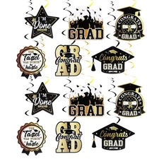 24 PCS Graduation Decorations Class of 2024, Hanging Swirls for Graduation Party