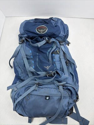 Osprey Kyte 46 Women WS-WM size Hiking backpack, nylon, blue. W/Rain Hood
